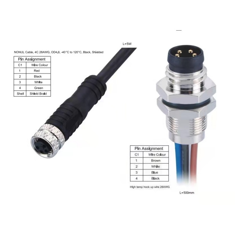 M8连接器M8 Assembly Connector 4PIN MALE WITH_副本